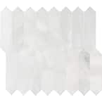 Arabescato Carrara Picket 10.63 in. x 12 in. Honed Marble Patterned Look Floor and Wall Tile (8.9 sq. ft./Case)