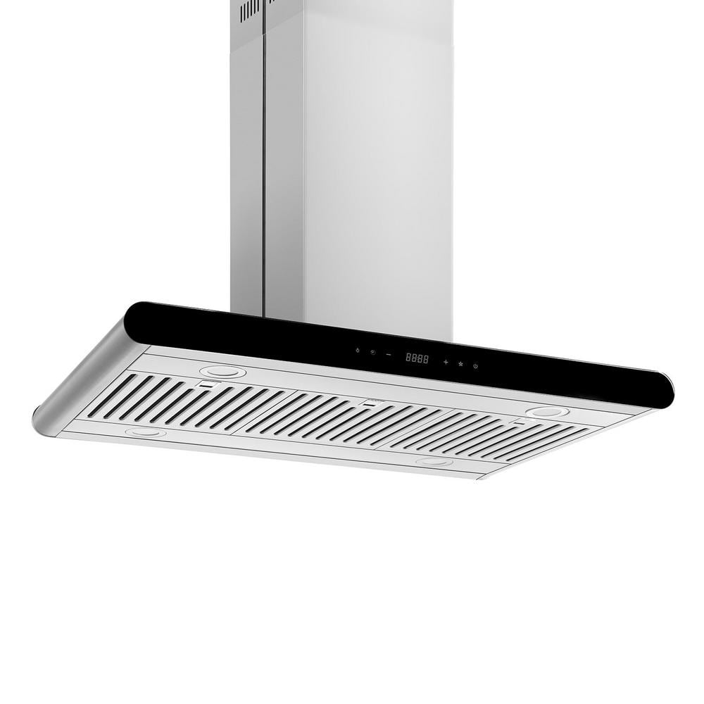 36 in. 400 CFM Kitchen Island Range Hood Shell - Ducted Exhaust Kitchen Vent in Stainless Steel price history on PriceWatchPro