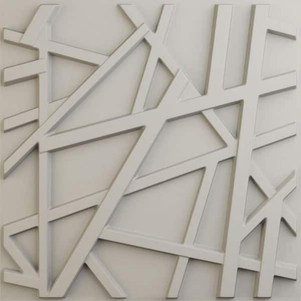 Ekena Millwork 19-5/8"W x 19-5/8"H Evergreen EnduraWall Decorative 3D Wall Panel, Satin Blossom White (Covers 2.67 Sq.Ft.)