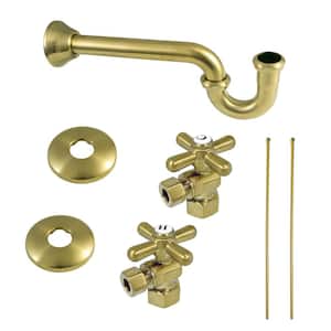 Trimscape Traditional Plumbing Supply Kit Combo 1-1/4 in. Brass with P- Trap in Brushed Brass