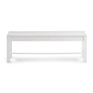 4 ft. Backless Recycled Plastic Outdoor Bench - White