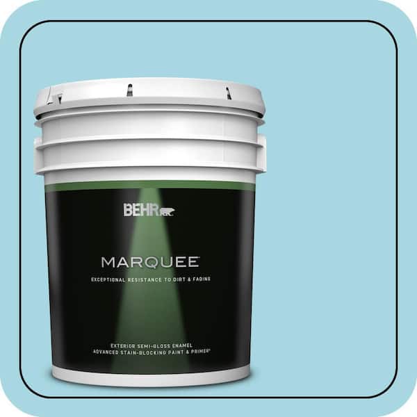 BEHR MARQUEE 5 gal. #530C-3 Winsome Hue Semi-Gloss Enamel Exterior Paint & Primer