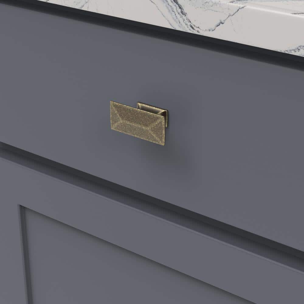 Windover Antique Rectangular Zinc Cabinet Knob