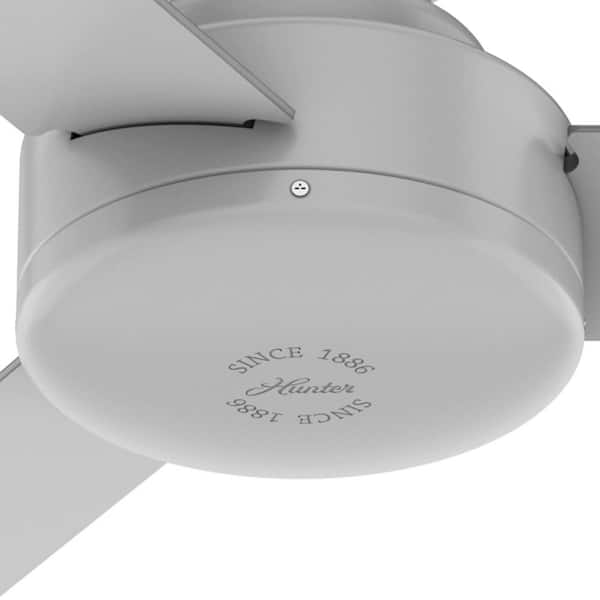 Hunter - Presto 44 in. Indoor Dove Ceiling Fan in Grey with Wall Control Included For Bedrooms