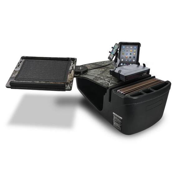 AutoExec Realtree Edge Camouflage Front Seat Reach Desk with Power Inverter, Printer Stand, Phone Mount and Tablet Mount