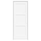 Steves & Sons 36 in. x 80 in. 3-Panel Equal Shaker White Primed LH