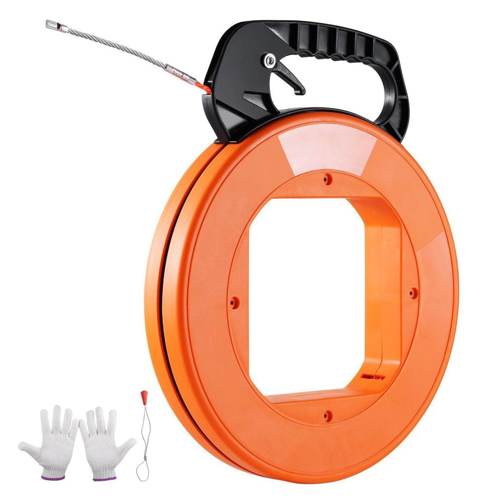 100 ft. 0.25 in. Orange PET Fish Tape, PET Wire Puller with Optimized Housing and Handle, Flexible Wire Fishing Tools price history on PriceWatchPro