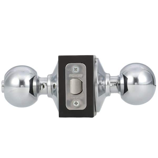 Schlage Orbit Bright Chrome Privacy Bed/Bath Door Knob F40 ORB 625