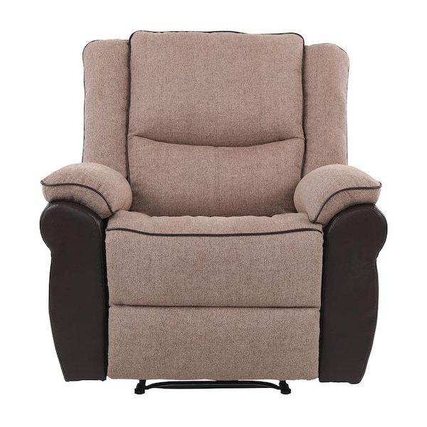 walnew slim manual recliner with massage