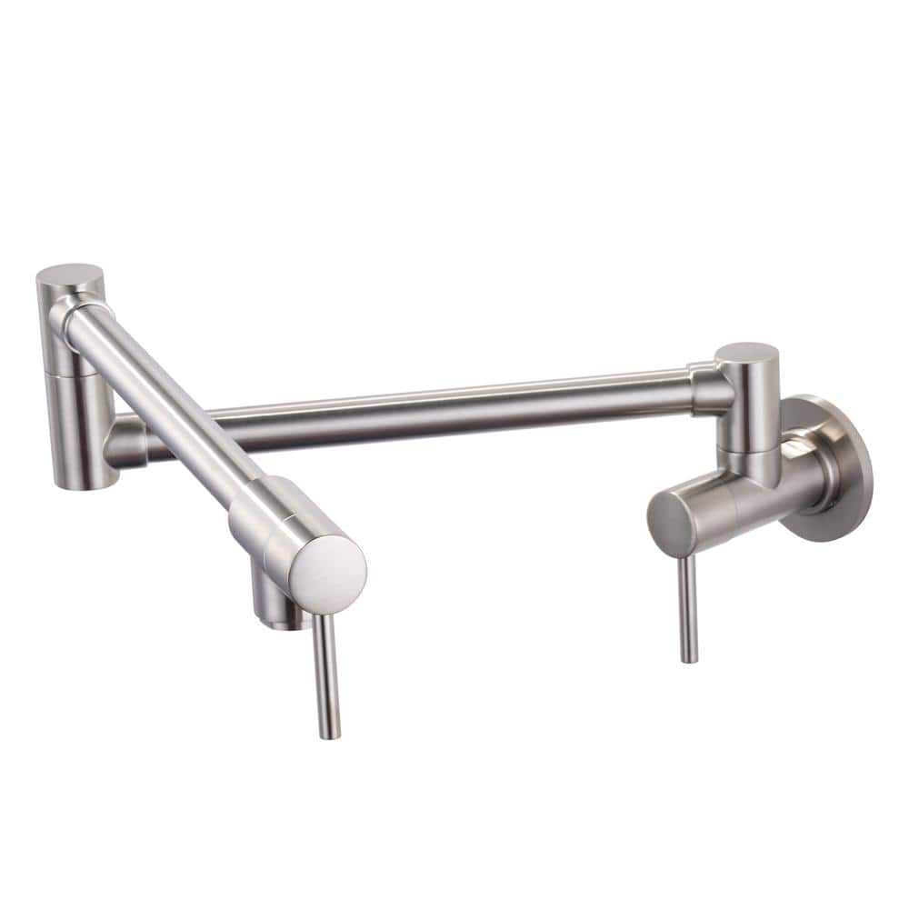 ARCORA Double Handle Wall Mounted Pot Filler Kitchen Faucet Included