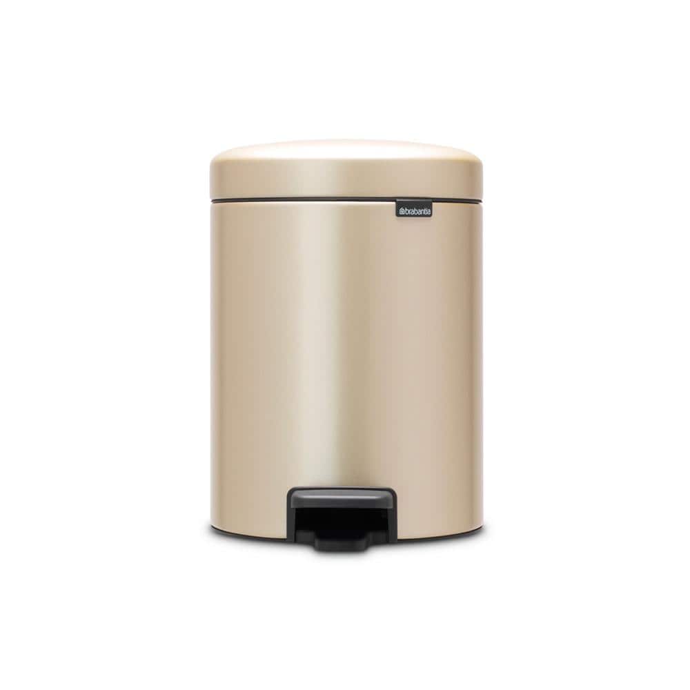 Brabantia NewIcon 1.3 Gal. Champagne Steel Step-On Trash Can - Home