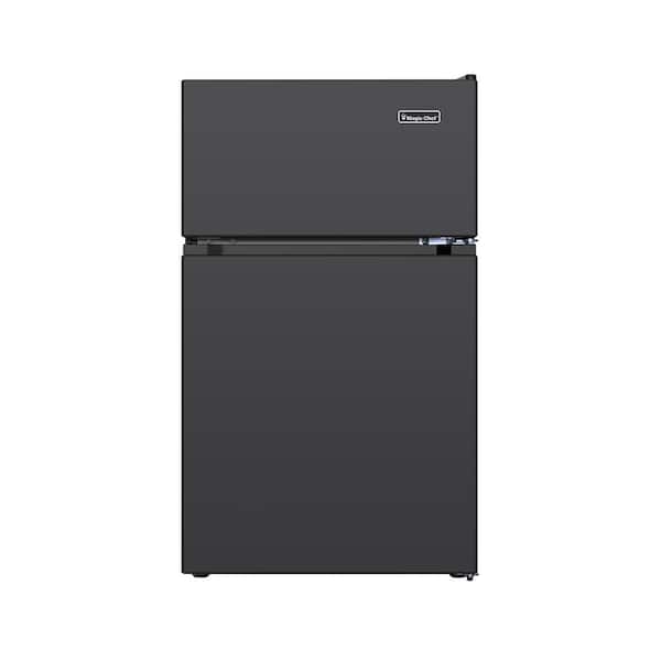 Magic Chef 3.1 cu. ft. 2-Door Mini Refrigerator in Black with Freezer