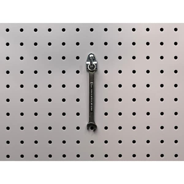 1-1/8 in. Single Rod 90 Degree Bend 3/16 in. Dia Zinc Plated Steel Pegboard Hook (10-Pack)
