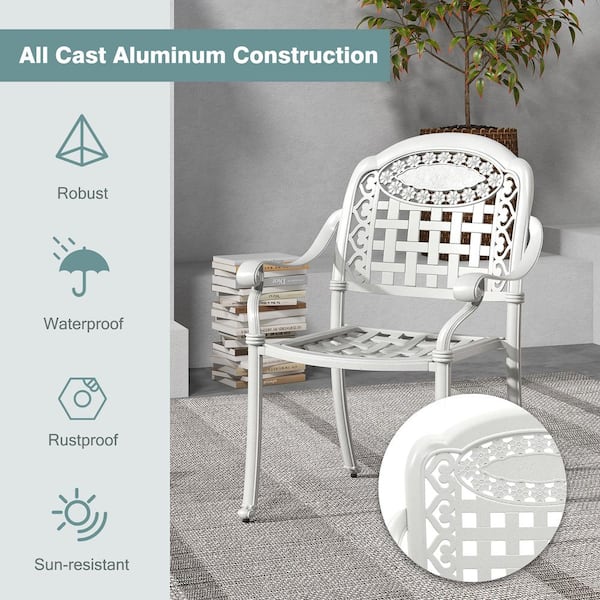 Aluminium best sale bistro chairs