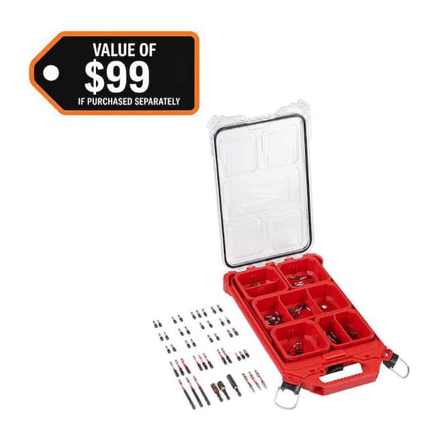 SHOCKWAVE Impact Duty Alloy Steel Driver Bit Set with PACKOUT Case (90-Piece)
