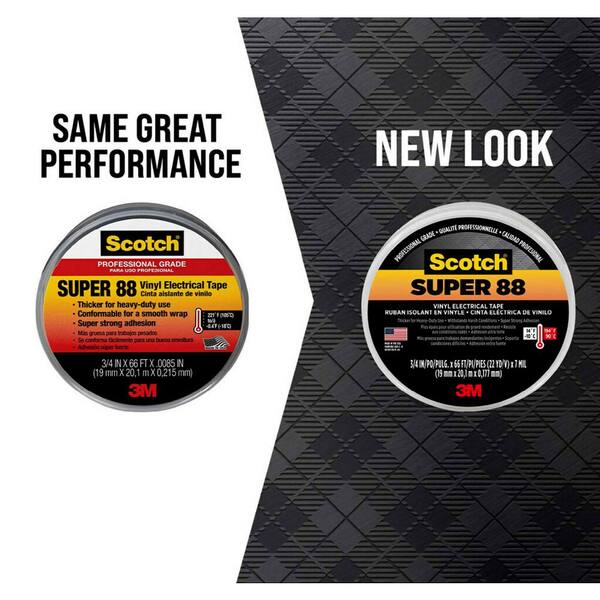 3M Super 88 Electrical Tape 3/4" x 44 ft. 