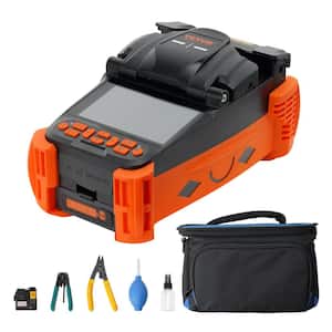 Fiber Fusion Splicer 4 Motor Optical Fiber Cleaver Kit Auto Focus with 5 in. Digital LCD Screen 3in1 Holder for Splicing