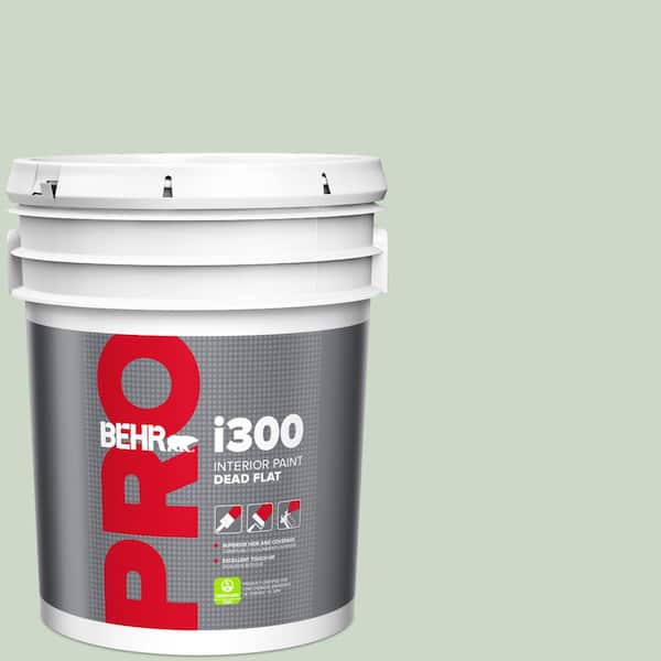 BEHR PRO 5 gal. #450E-2 April Mist Dead Flat Interior Paint