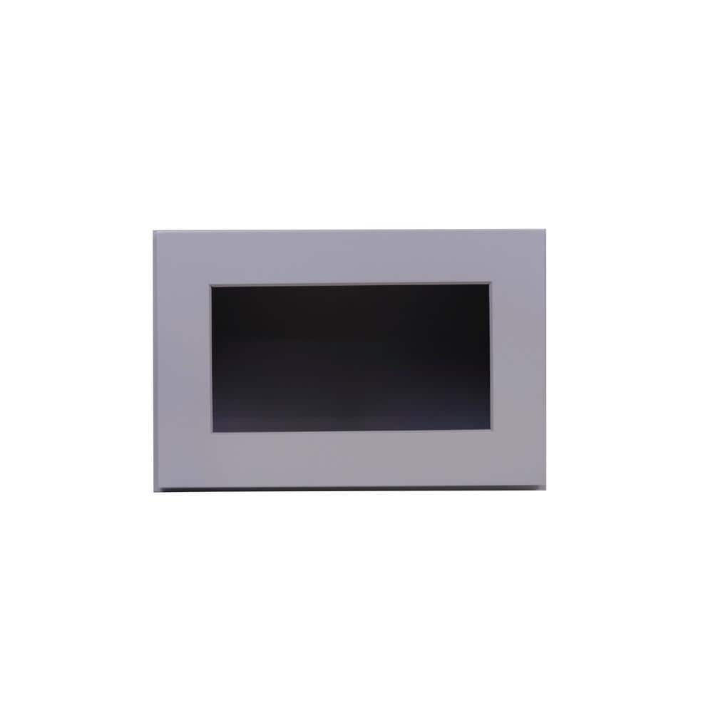 Bremen 12 in. W x 12 in. D x 12 in. H Gray Plywood Assembled Wall Top Glass-Door Kitchen Cabinet with Soft-Close price history on PriceWatchPro