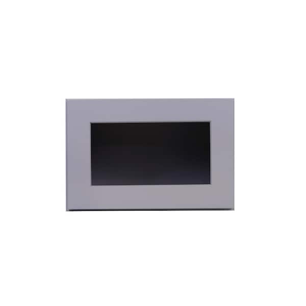 Bremen Cabinetry Bremen 12 in. W x 12 in. D x 12 in. H Gray Plywood Assembled Wall Top Glass-Door Kitchen Cabinet with Soft-Close
