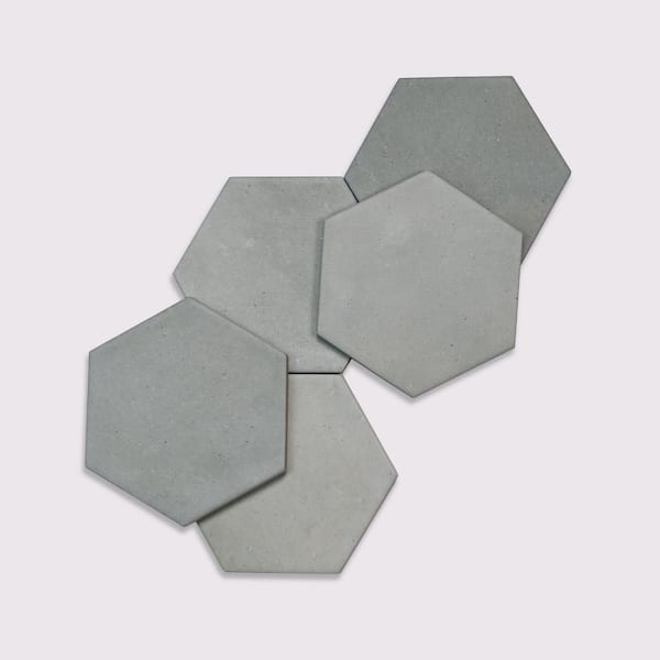 Celine Hexagon 4 in. x 5 in. Matte Blue Porcelain Floor Tile (4.68 sq. ft. /Case)