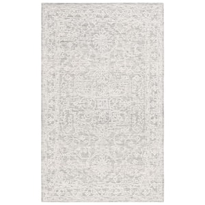 Ebony Ivory/Gray 5 ft. x 8 ft. Traditional Area Rug