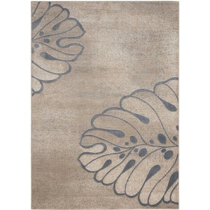 Maxell Beige 5 ft. x 7 ft. Persian Vintage Modern Area Rug