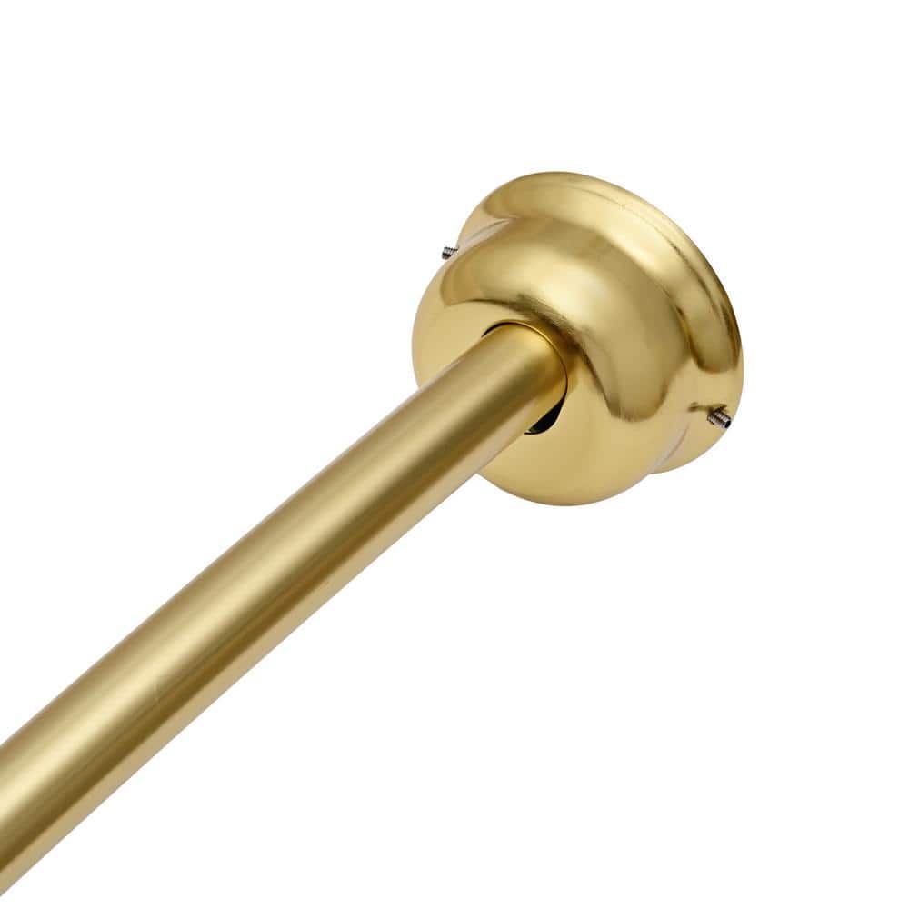 Gold Wall Mounted Curved Aluminum Shower Rod