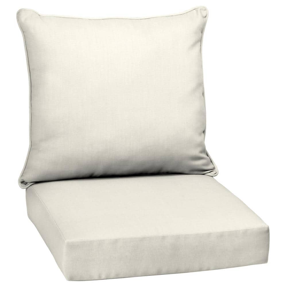 Arden Selections 24 X Sand Canvas Texture 2 Piece Deep Seating Outdoor Lounge Chair Cushion Ah0y298b D9z1 The Home Depot - Canvas Juliet Deep Seat Patio Cushion Set Arden Selections 24 X Sand Canvas Texture 2 Piece Deep Seating Outdoor Lounge Chair Cushion Ah0y298b D9z1 The Home Depot - Canvas Juliet Deep Seat Patio Cushion Set