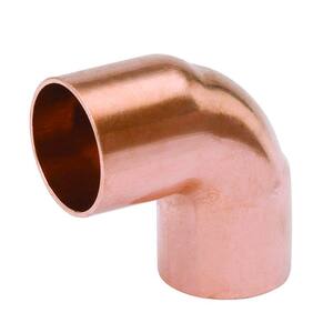 1/2 in. Copper Pressure 90-Degree Cup x Cup Elbow Fitting Pro Pack (50-Pack)