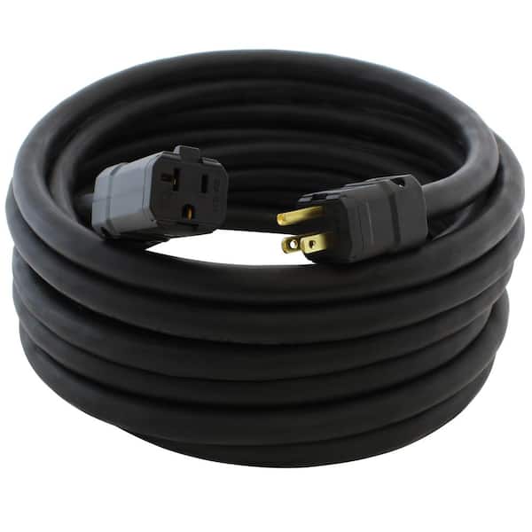  AC WORKS [L2120PR] SOOW 12/5 NEMA L21-20 20A 3-Phase 120/208V  Industrial Rubber Extension Cord (10FT) : Tools & Home Improvement