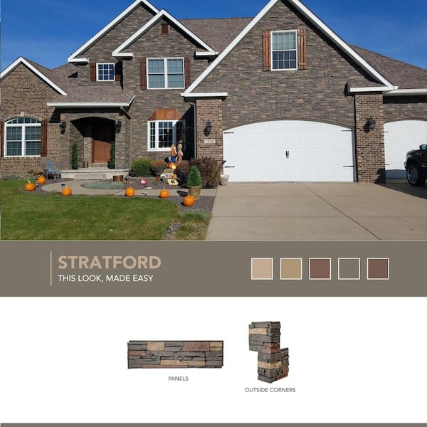 GenStone Stacked Stone Stratford 12 in. x 1.375 in. x 12 in. Faux