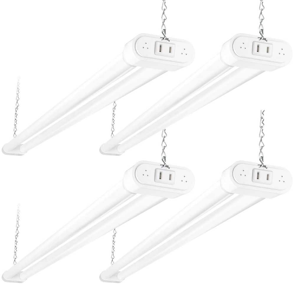 4 ft. LED Shop Light, 44-Watt Equivalent to 300W 4600lm Daylight White Linkable Utility Fixture, Hanging/Mount, (4-Pack) price history on PriceWatchPro