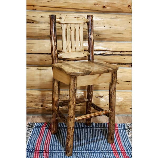 Glacier Country 30 in. Medium Brown Puritan Pine Bar Stool