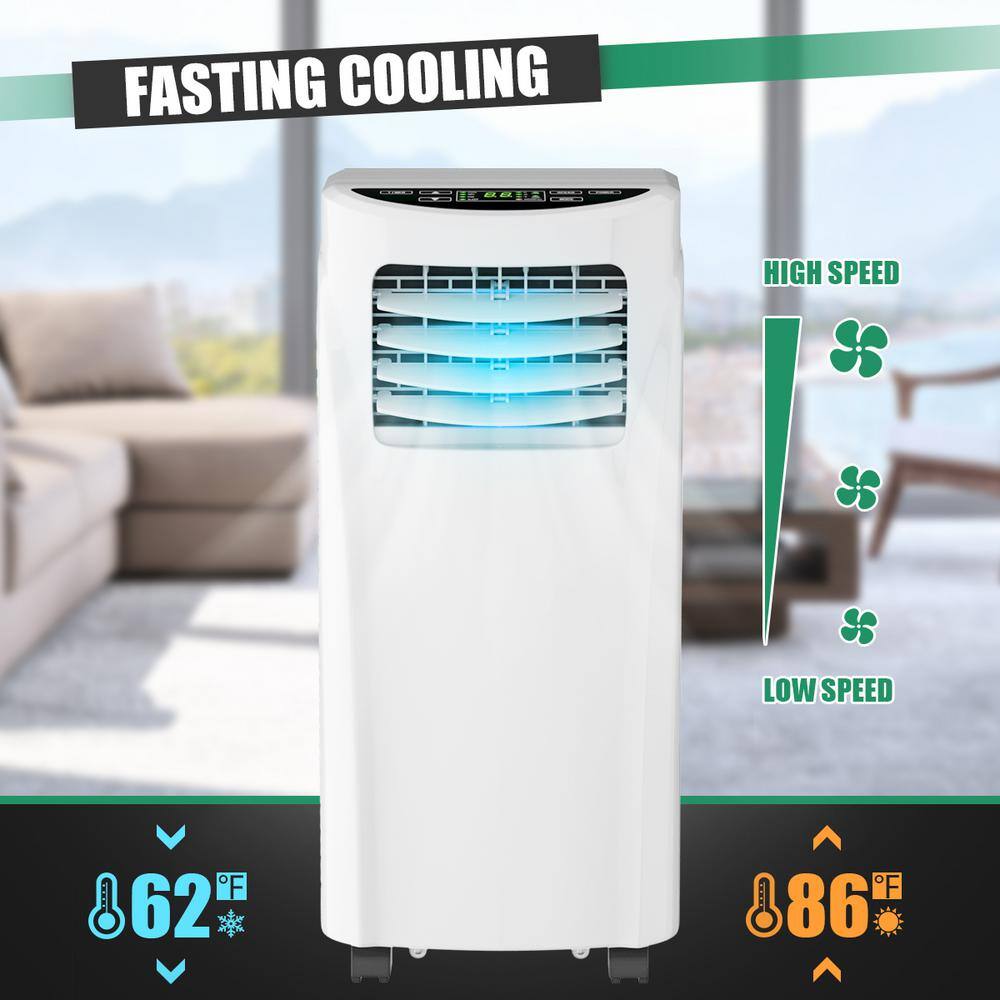 White Portable Air Conditioner with Remote and Sleep Mode