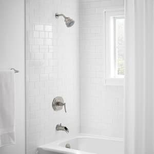 Bamboo Single-Handle 3-Spray Tub and Shower Faucet in Brushed Nickel