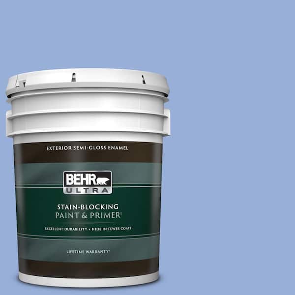 BEHR ULTRA 5 gal. #590B-4 Anemone Semi-Gloss Enamel Exterior Paint & Primer