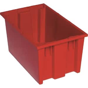 5-Gal. Genuine Stack and Nest Tote in Red (Lid Sold Separately) (6-Pack)