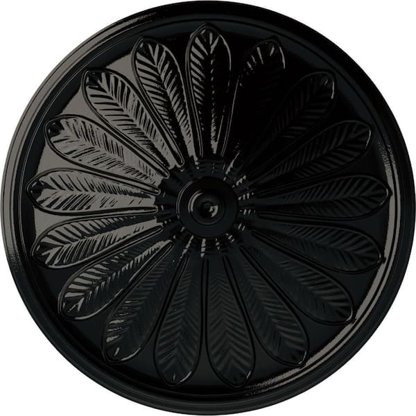 Ekena Millwork 25-1/2 in. x 5-1/2 in. Brontes Urethane Ceiling Medallion (Fits Canopies upto 3-5/8 in.), Black Pearl