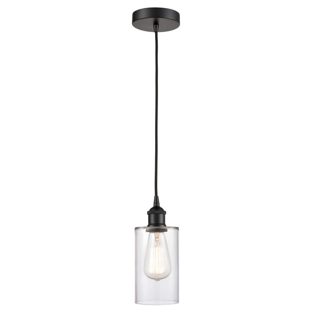 Edison Mini Drum 10" Matte Black LED Pendant Light