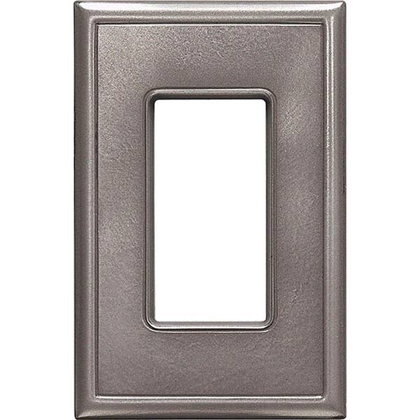 Hampton Bay 1 Gang Combination Screwless Wall Plate - Brushed Nickel