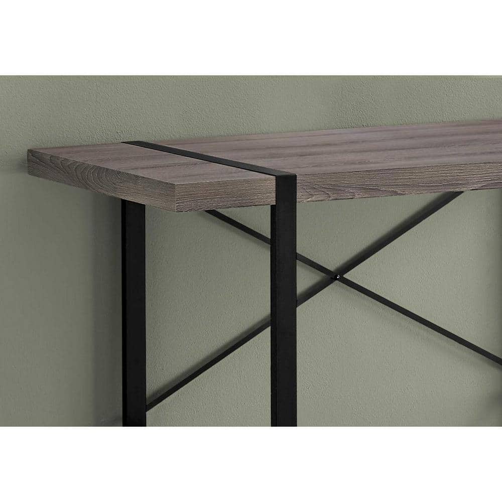 23.75 in. Rectangular Taupe Metal 0-Drawer Computer Desks