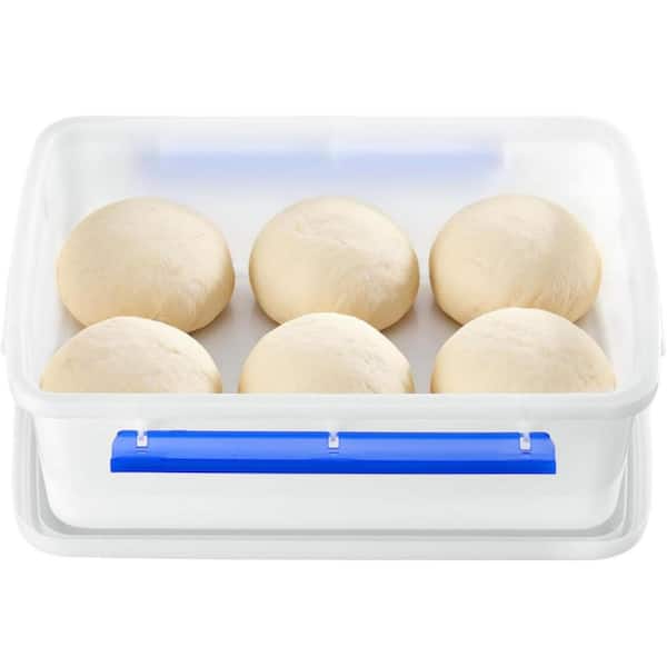 2-Pack Pizza Dough Proofing Boxes, Pizza Dough Container with Snap-on Lids, BPA Free Food Storage Containers with Lids