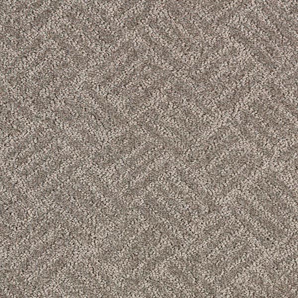 Unbranded 8 in. x 8 in. Pattern Carpet Sample - Embers Aloft -Color Gravel Road