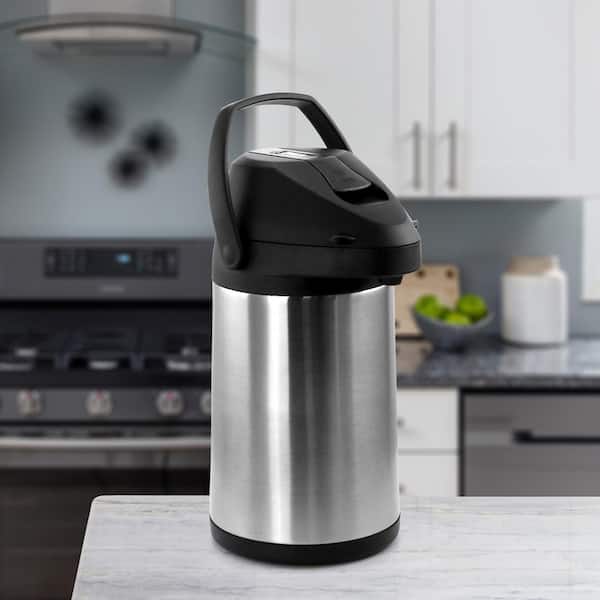0.7 Gal. Stainless Steel Air Pot Hot Water Dispenser with Single Touch Lever
