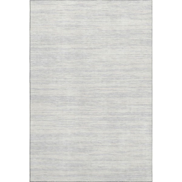 Addison Rugs Mayfield Premium Machine Washable Abstract AMF951 Silver 10 ft. x 14 ft. Area Rug