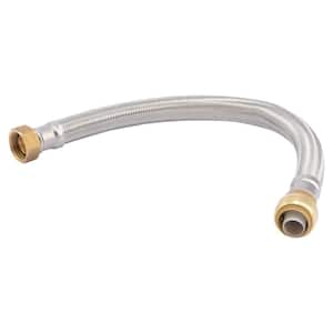 3/4 in. Push-to-Connect x 3/4 in. FIP x 18 in. Braided Stainless Steel Water Heater Connector