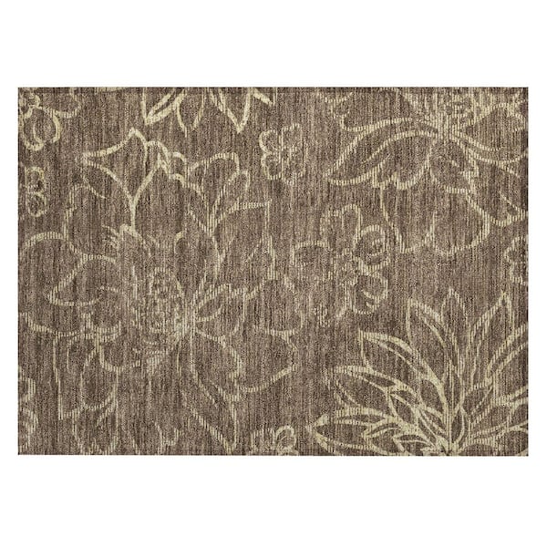 Chantille Machine Washable Indoor/Outdoor Abstract ACN2789 Chocolate 2 ft. x 3 ft. Accent Rug