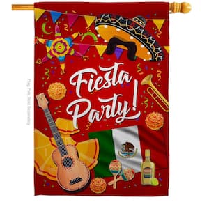 2.3 ft. x 3.3 ft. Fiesta Party House Flag 2-Sided Celebration Decorative Vertical Flags