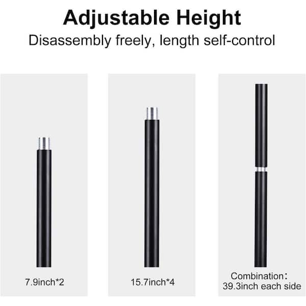 3.61 ft. 5-Light Matte Black Gold Standard Track Lighting Kit with Adjustable Heads